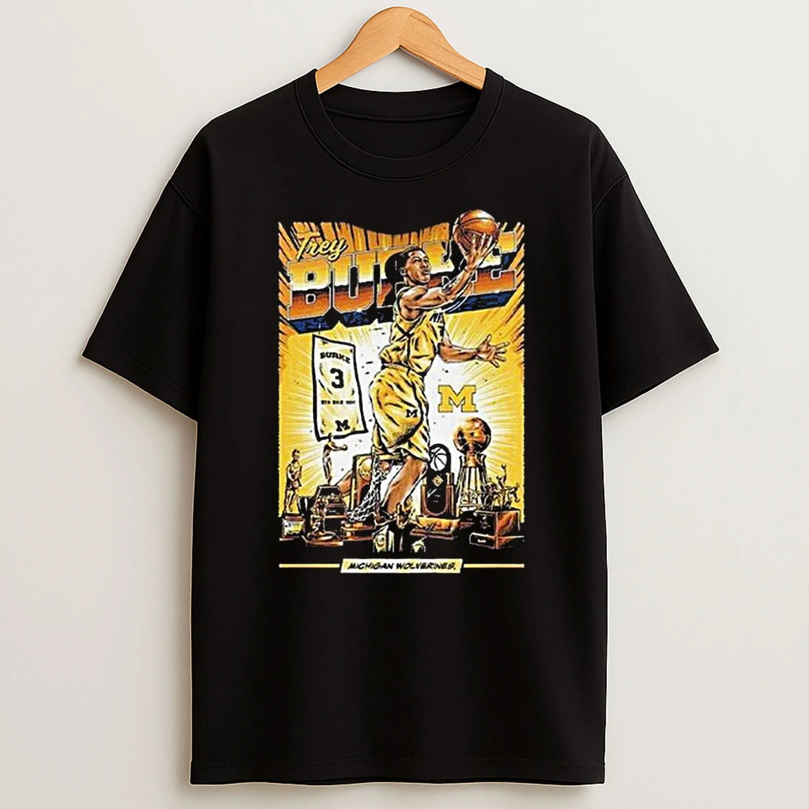 Michigan Wolverines Trey Burke Jersey Night 2026 T Shirt