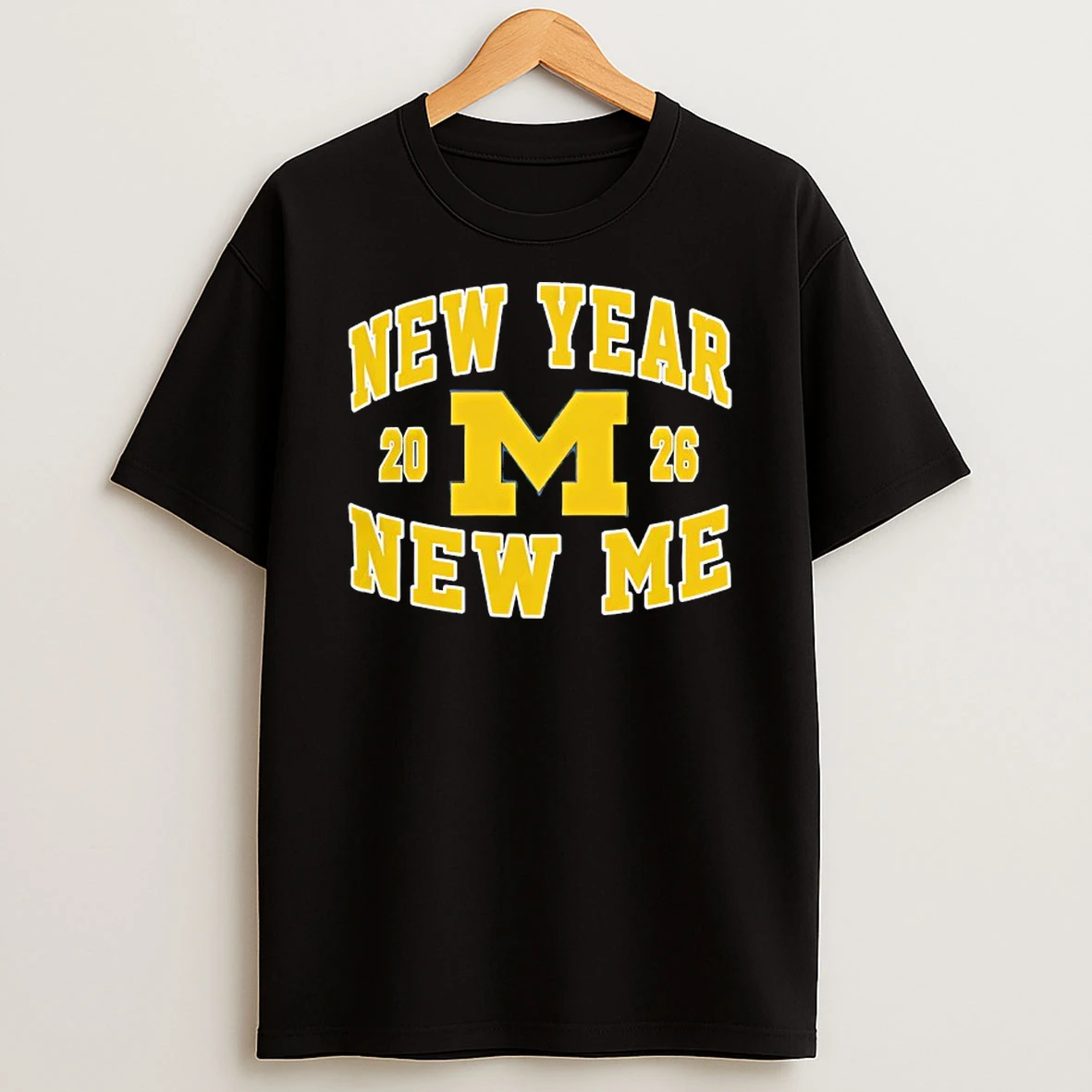 Michigan Wolverines Football New Year New Me 2026 Logo T Shirt