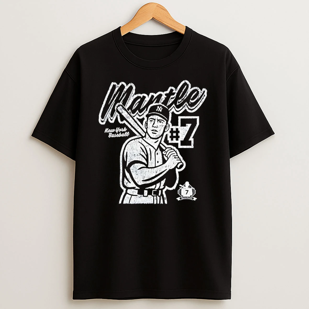 Mickey Mantle 7 New York Yankees Vintage T Shirt