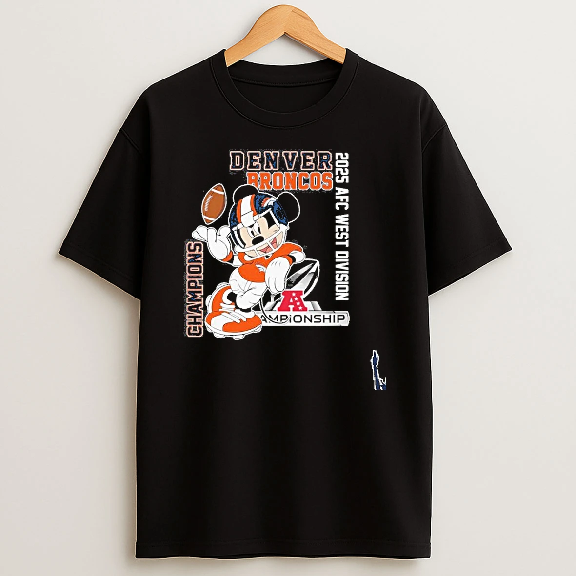Mickey Mouse X Denver Broncos Afc West Division Champions T Shirt