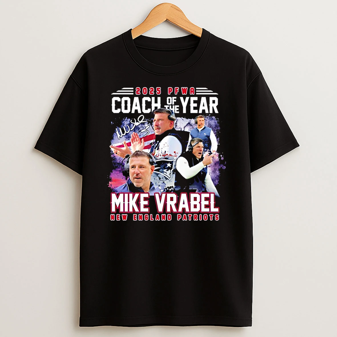 Mike Vrabel Coach Of The Year New England Patriots 2025 26 T Shirt