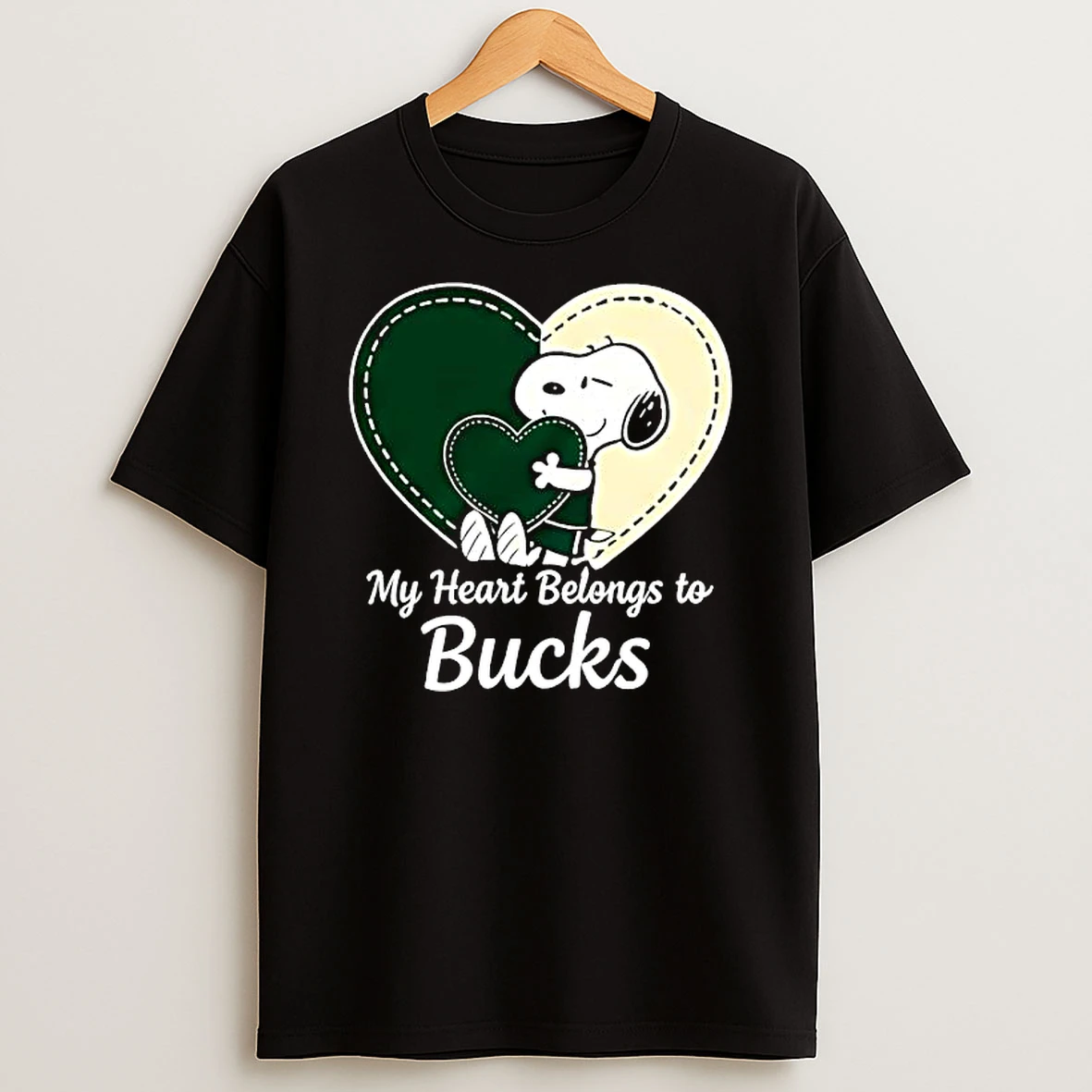Milwaukee Bucks X Snoopy Cartoon Valentine 2026 T Shirt