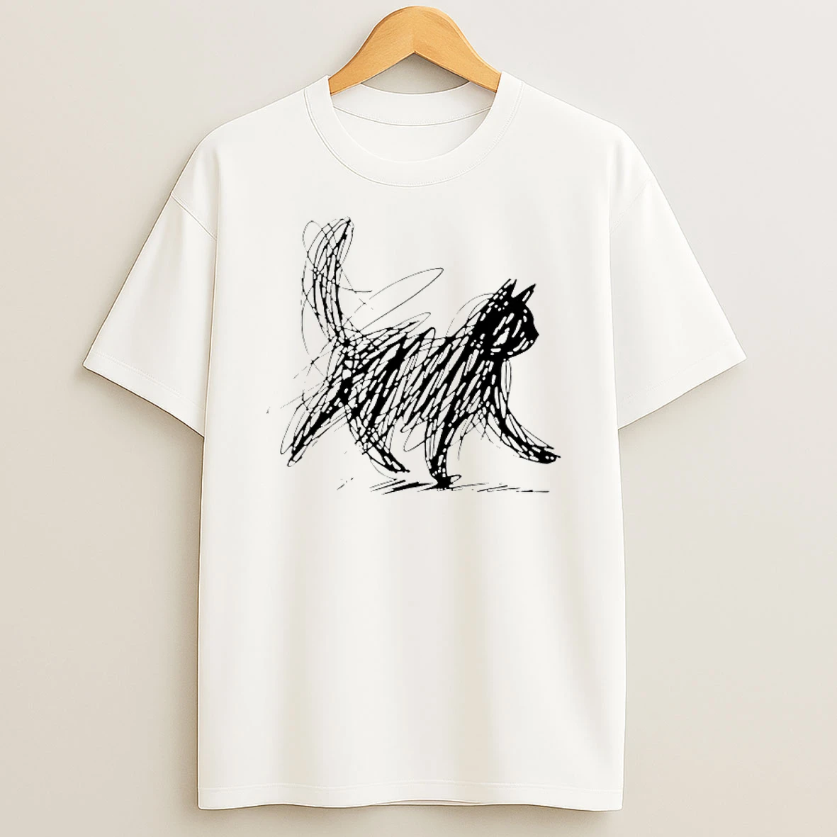 Minimalist Cat T Shirt