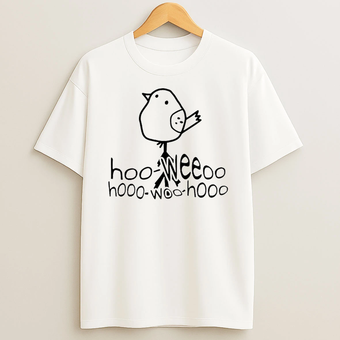 Minimalist Line Art Birdsong Morning Dove Doodle Graphic T Shirt