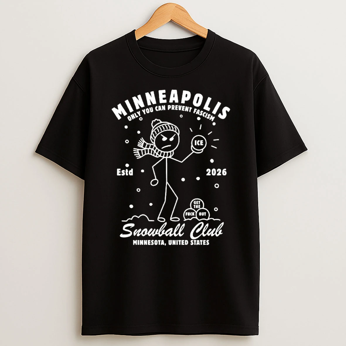Minneapolis Snowball Club Minnesota United States Abolish Ice Estd 2026 T Shirt