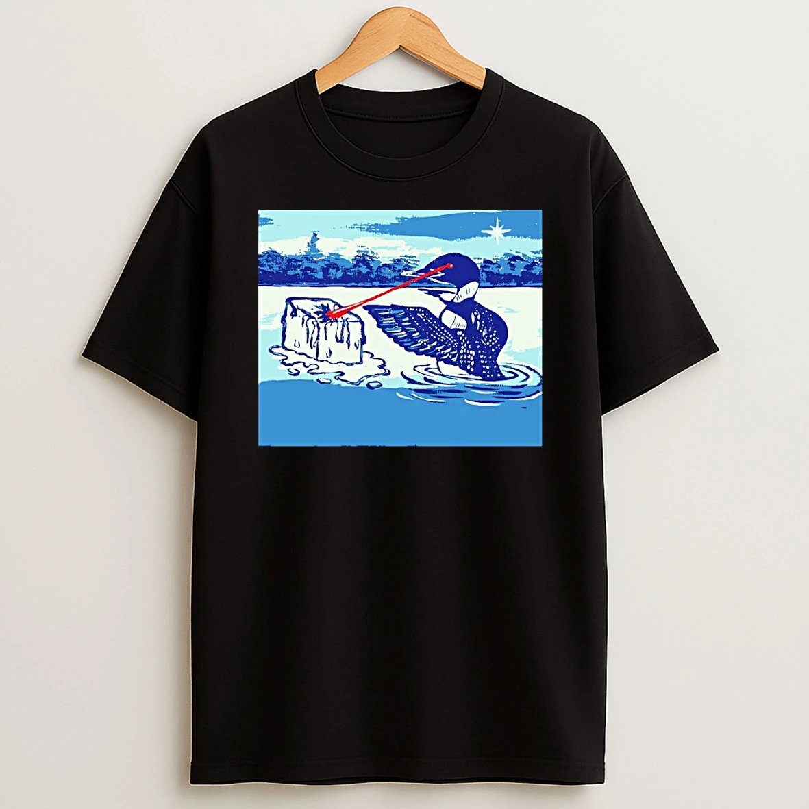 Minnesota Loon Laser Eyes Pro Immigrant Anti Ice T Shirt