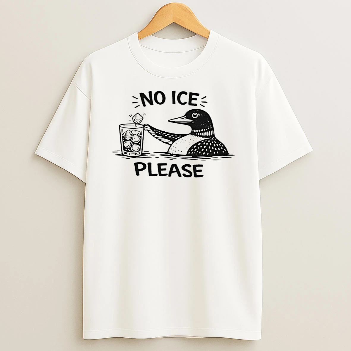Minnesota Loon No Ice Please Stupid Canadian Wolf Bird T Shirt