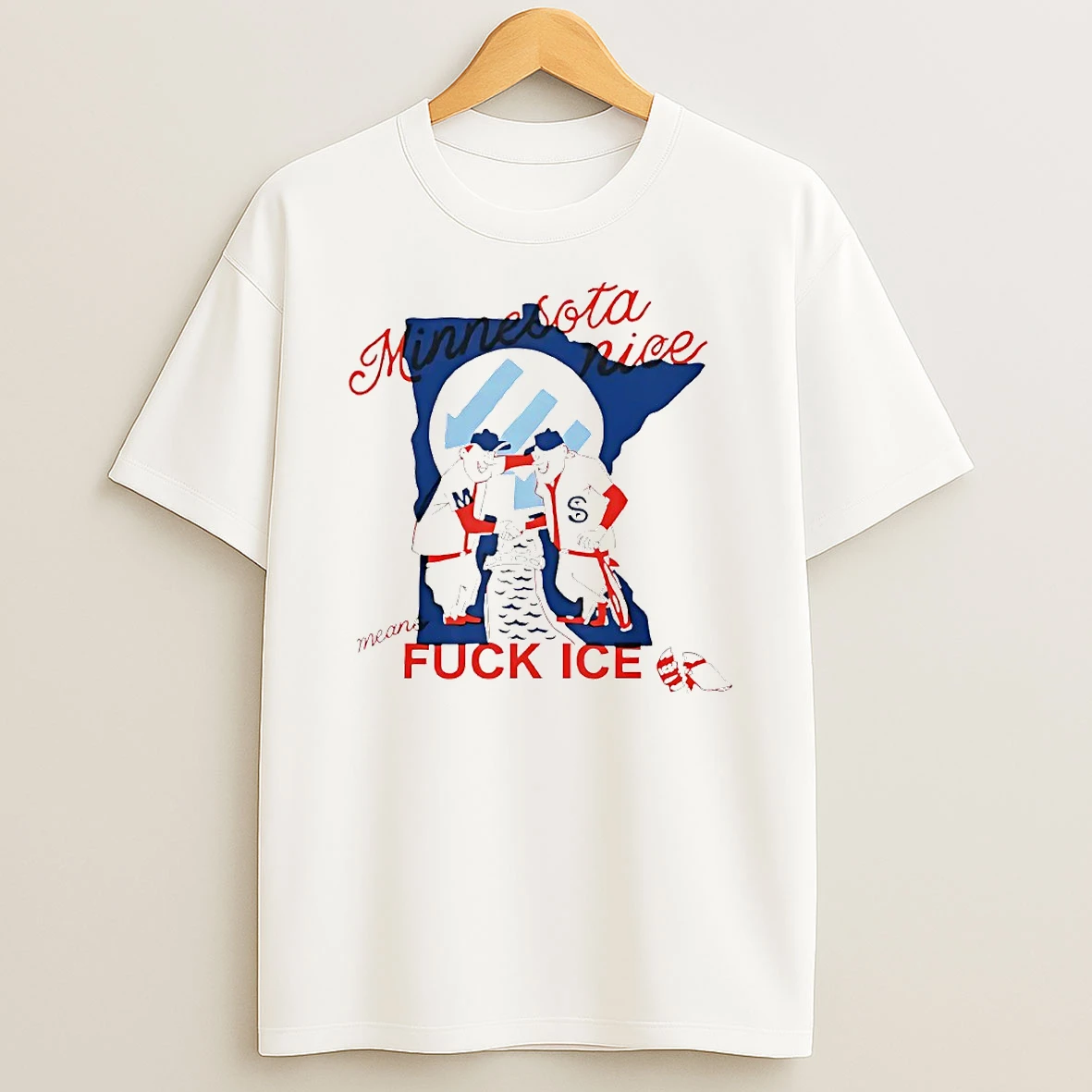 Minnesota Nice Means Fck Ice Circle T Shirt