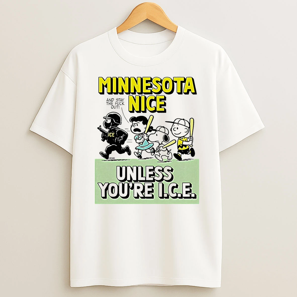Minnesota Nice Unless Youre Ice Snoopy Peanuts T Shirt