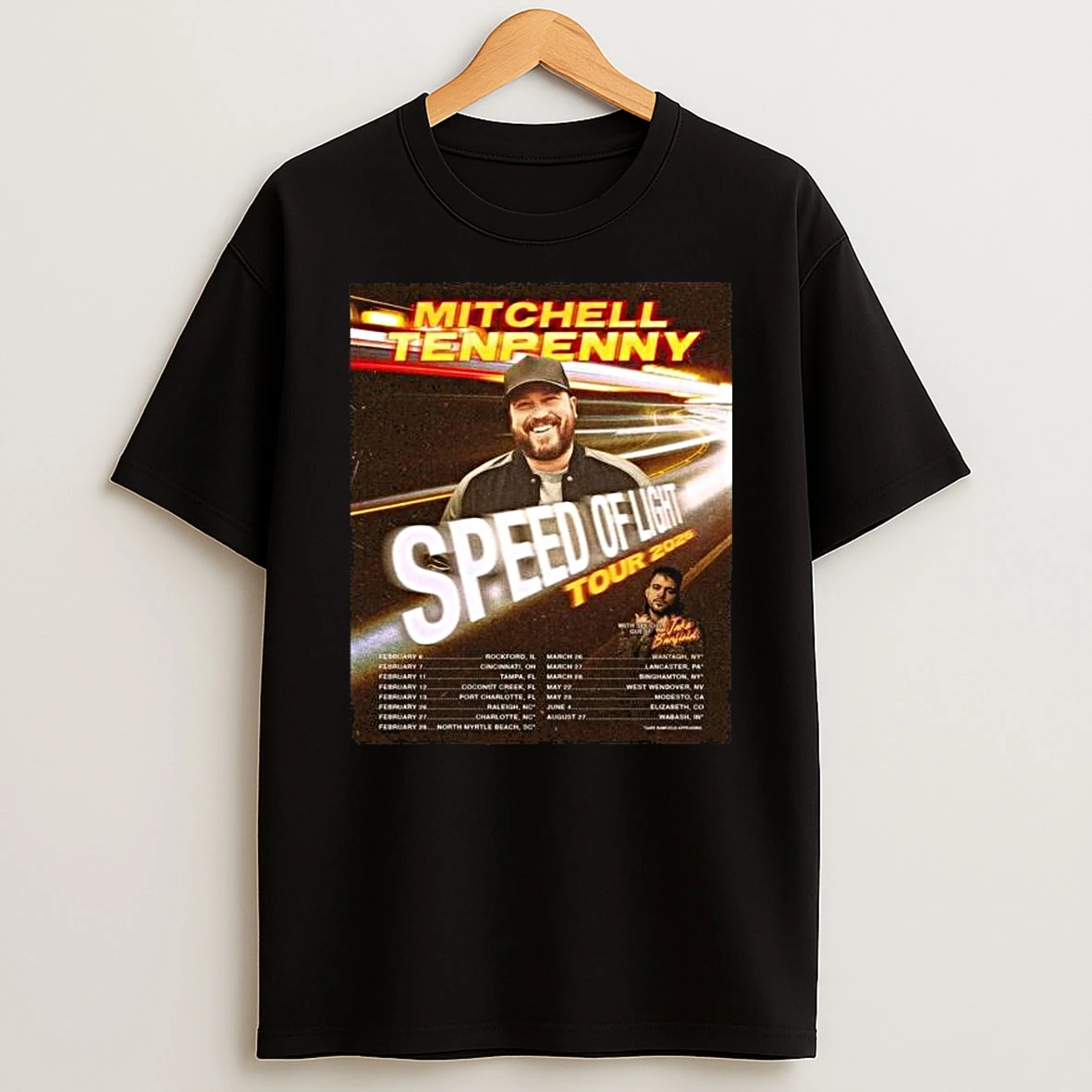 Mitchell Tenpenny Speed Of Light Tour 2026 North America City Dates T Shirt