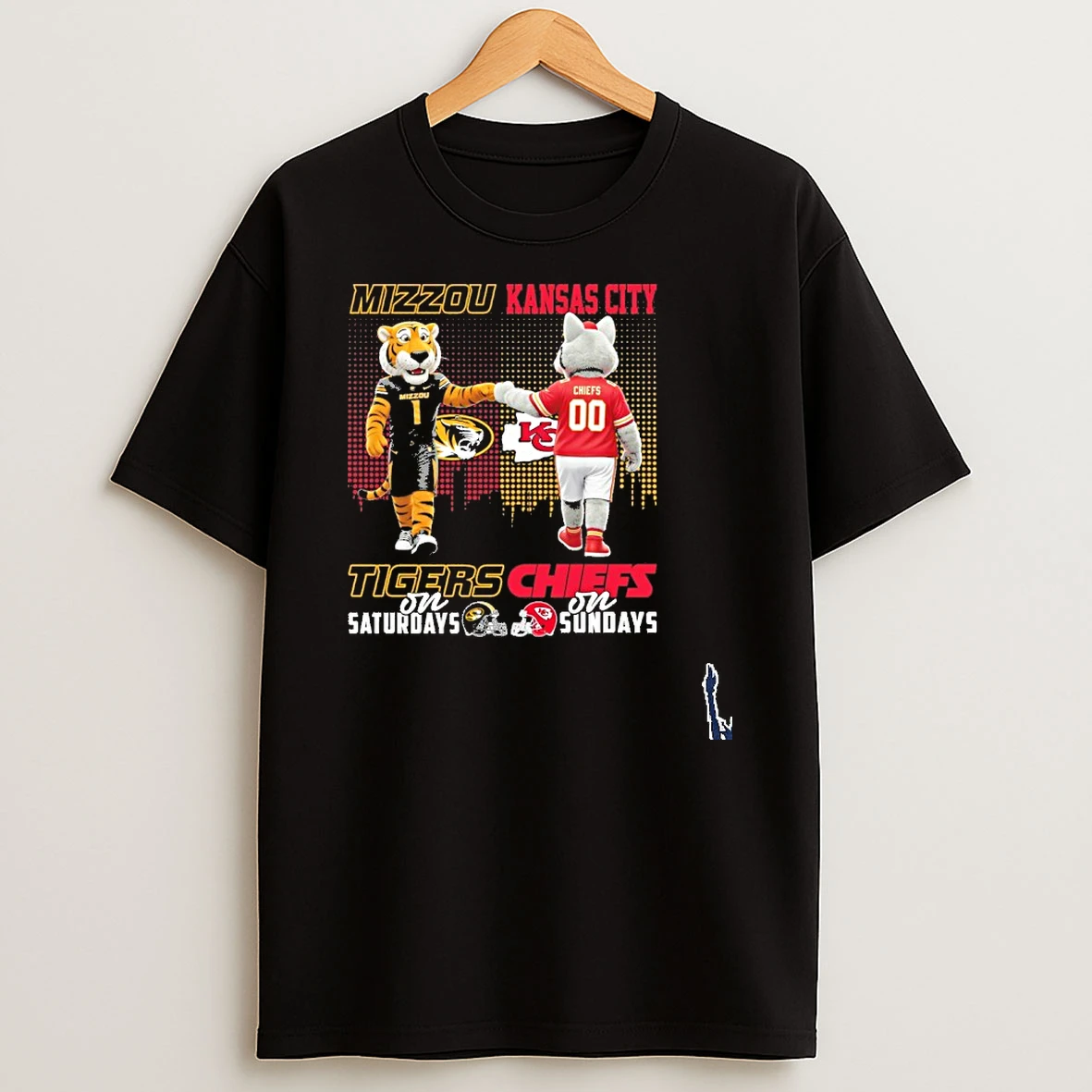 Mizzou Tigers On Saturdays And Kansas City Chiefs On Sundays Mascot T Shirt