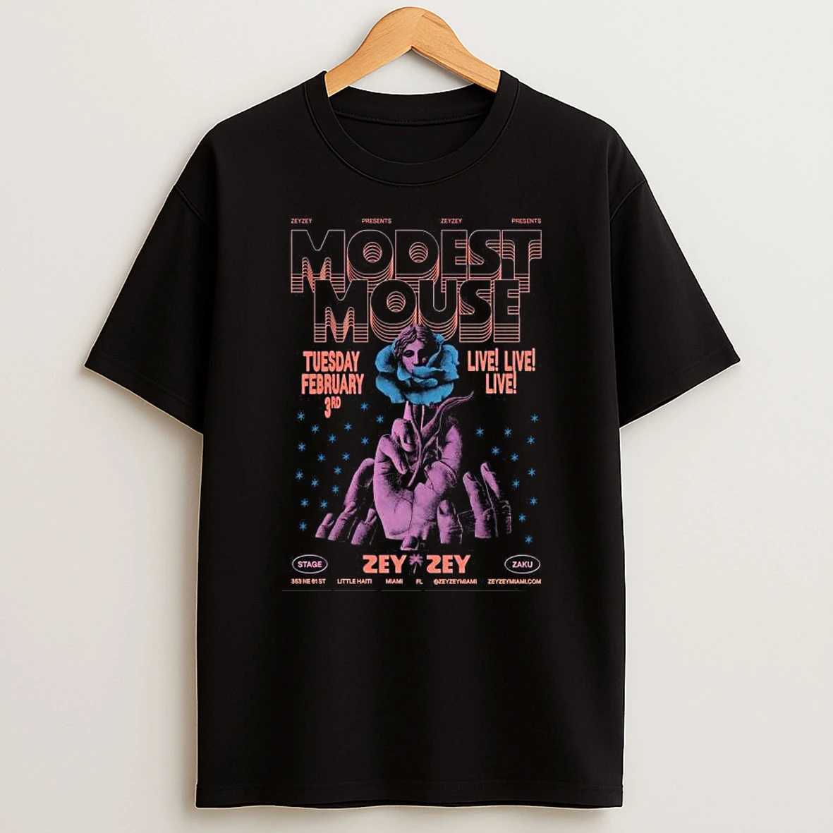 Modest Mouse Feb 3 2026 Zeyzey Miami Fl T Shirt