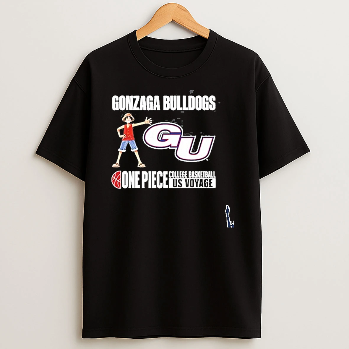 Monkey D Luffy One Piece X Gonzaga Bulldogs College Basketball T Shirt