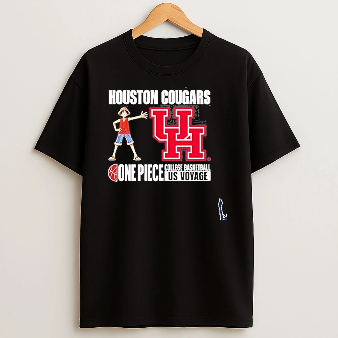 Monkey D Luffy One Piece X Houston Cougars College Basketball T Shirt