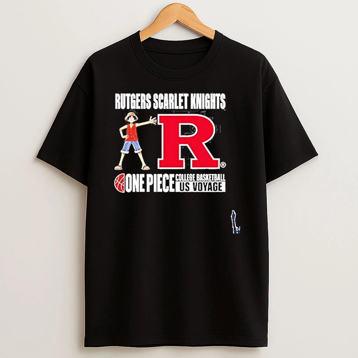 Monkey D Luffy One Piece X Rutgers Scarlet Knights College Basketball T Shirt