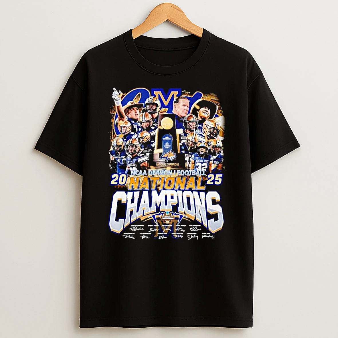 Montana State Bobcats 2025 National Champions Signatures T Shirt