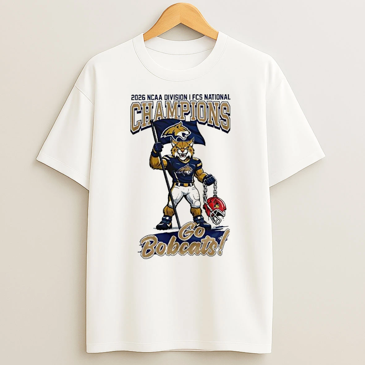 Montana State Bobcats 2026 Ncaa Division I Fcs National Champions Mascot Go Bobcats T Shirt