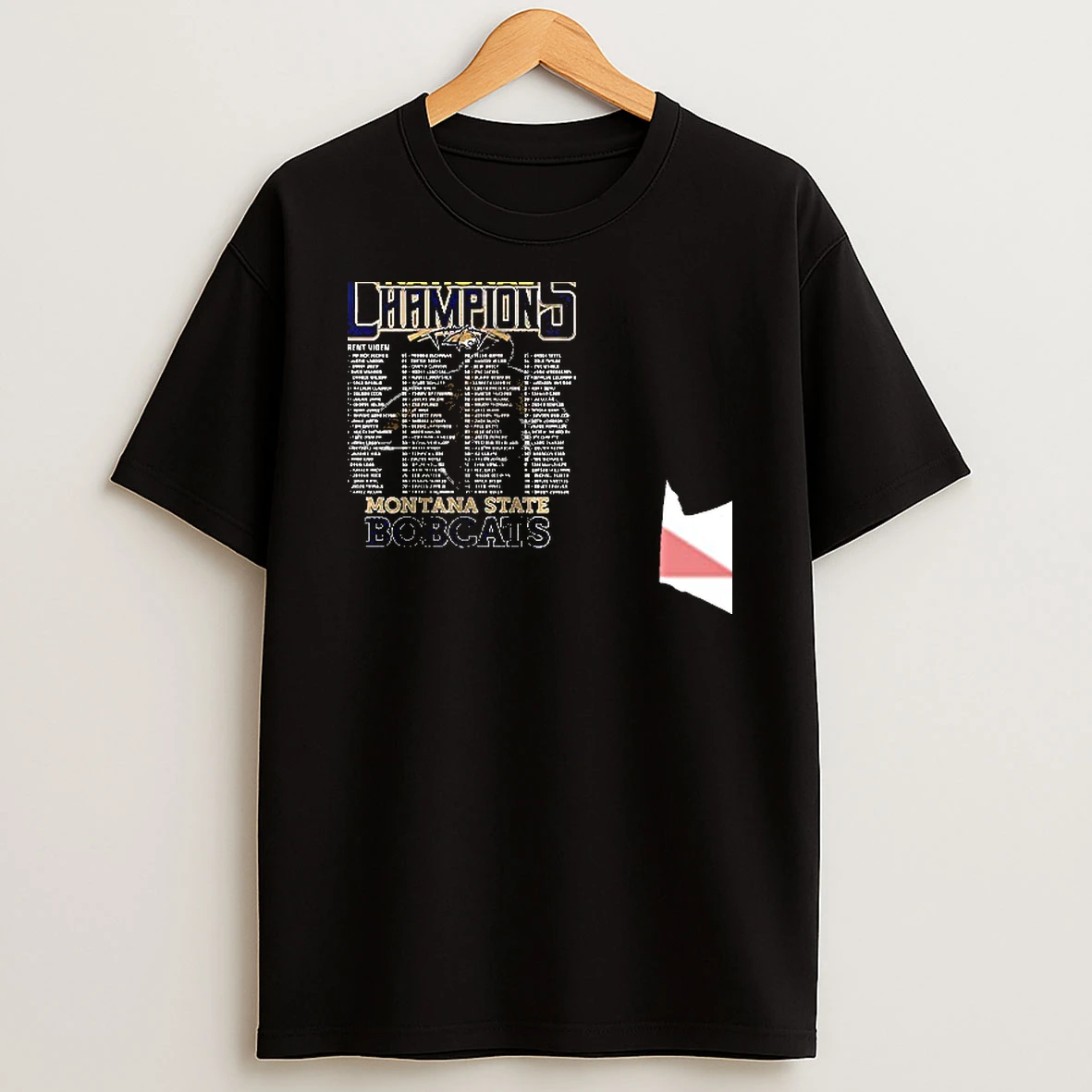 Montana State Bobcats Back To Back 2025 Fcs National Champions Mascot T Shirt