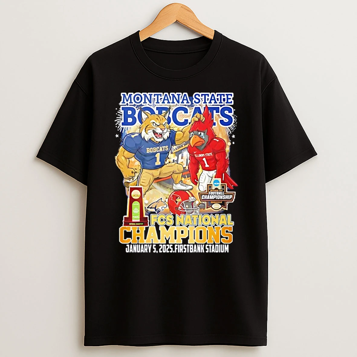 Montana State Bobcats Fcs 2025 2026 Division I National Champions T Shirt