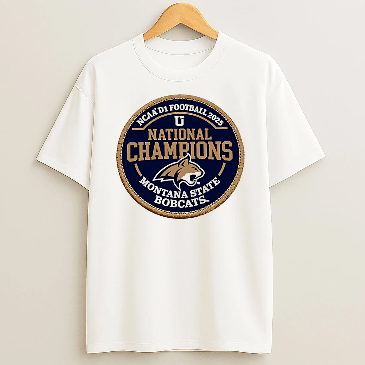 Montana State Bobcats Msu 25 Ncaa Fcs Football National Champions Logo T Shirt