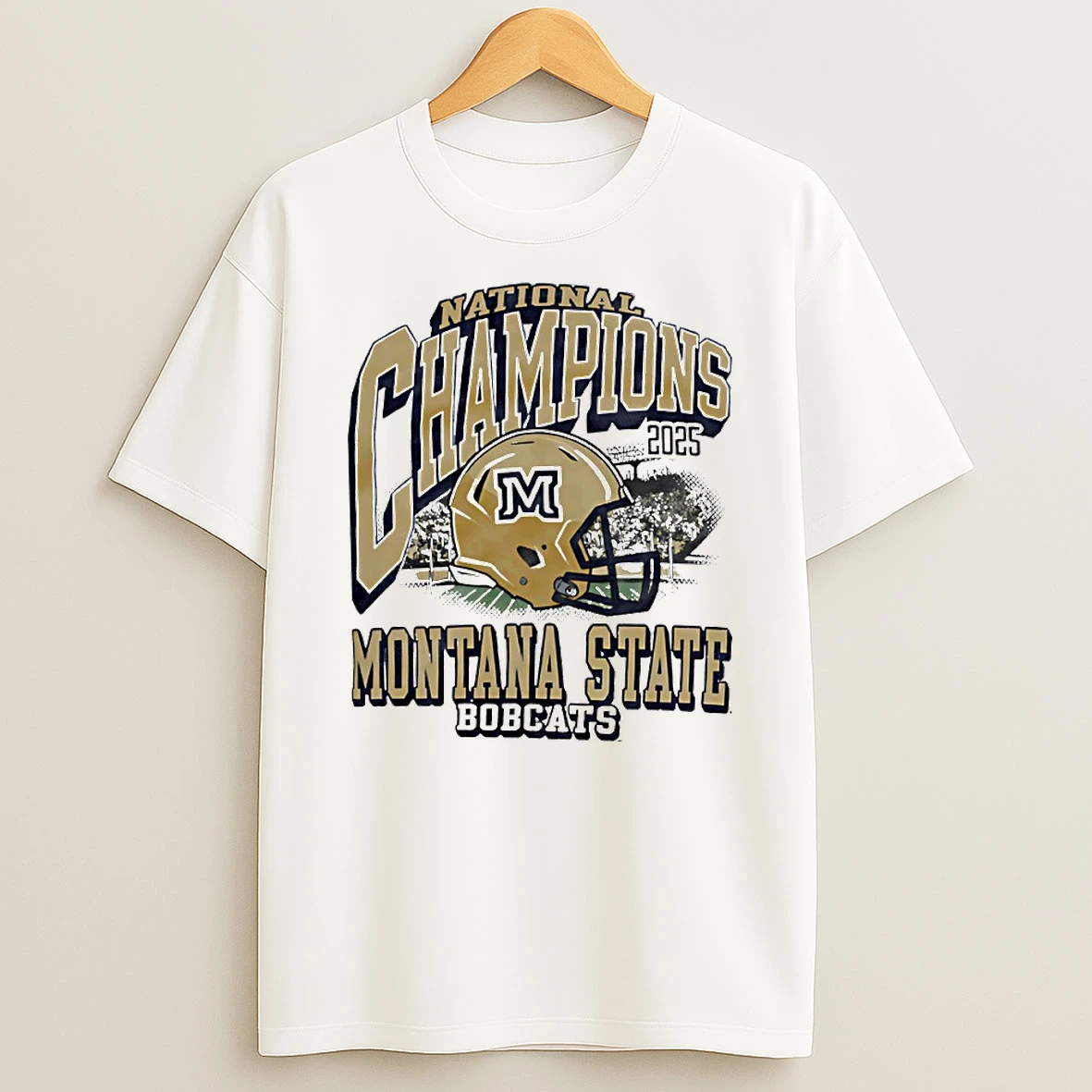 Montana State Bobcats National Champions 2025 Ncaa Division I Football Helmet Circle T Shirt