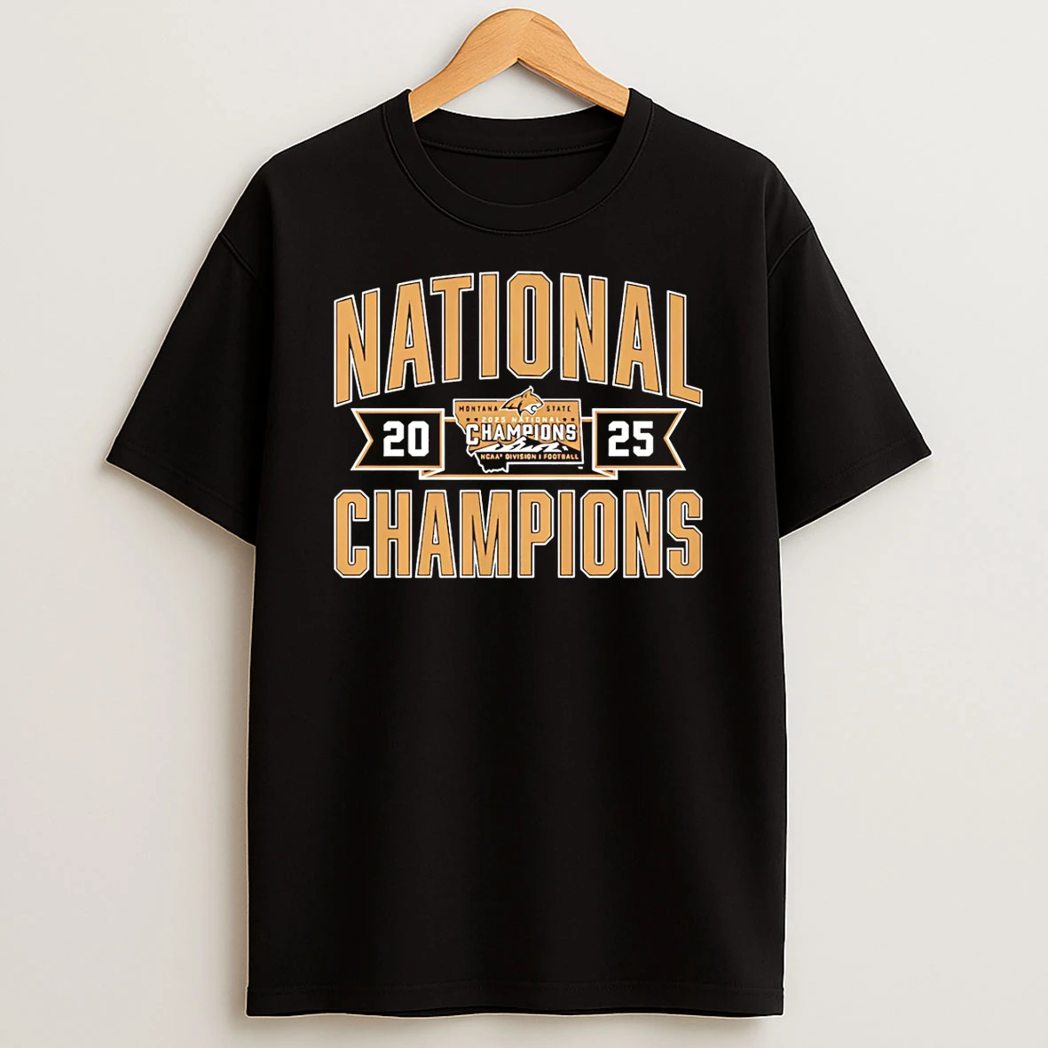 Montana State Football 2025 Fcs Champions Logo T Shirt