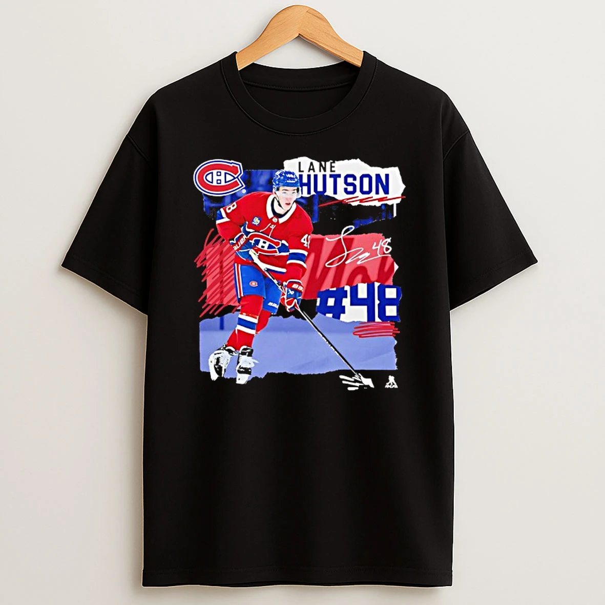 Montreal Canadiens Lane Hutson Fresh Ice Signature T Shirt