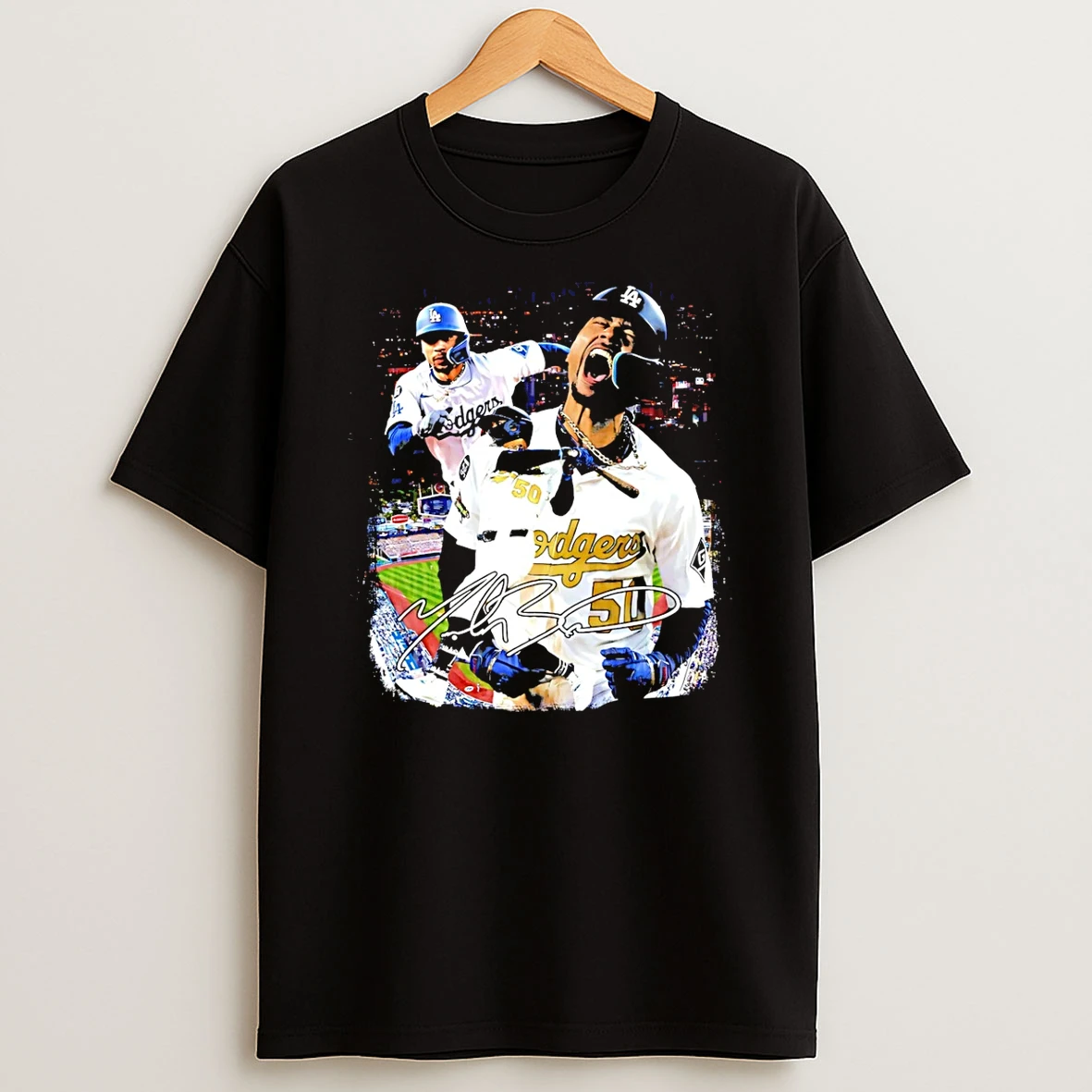Mookie Betts Los Angeles Dodgers Signature Player Collage 2026 T Shirt