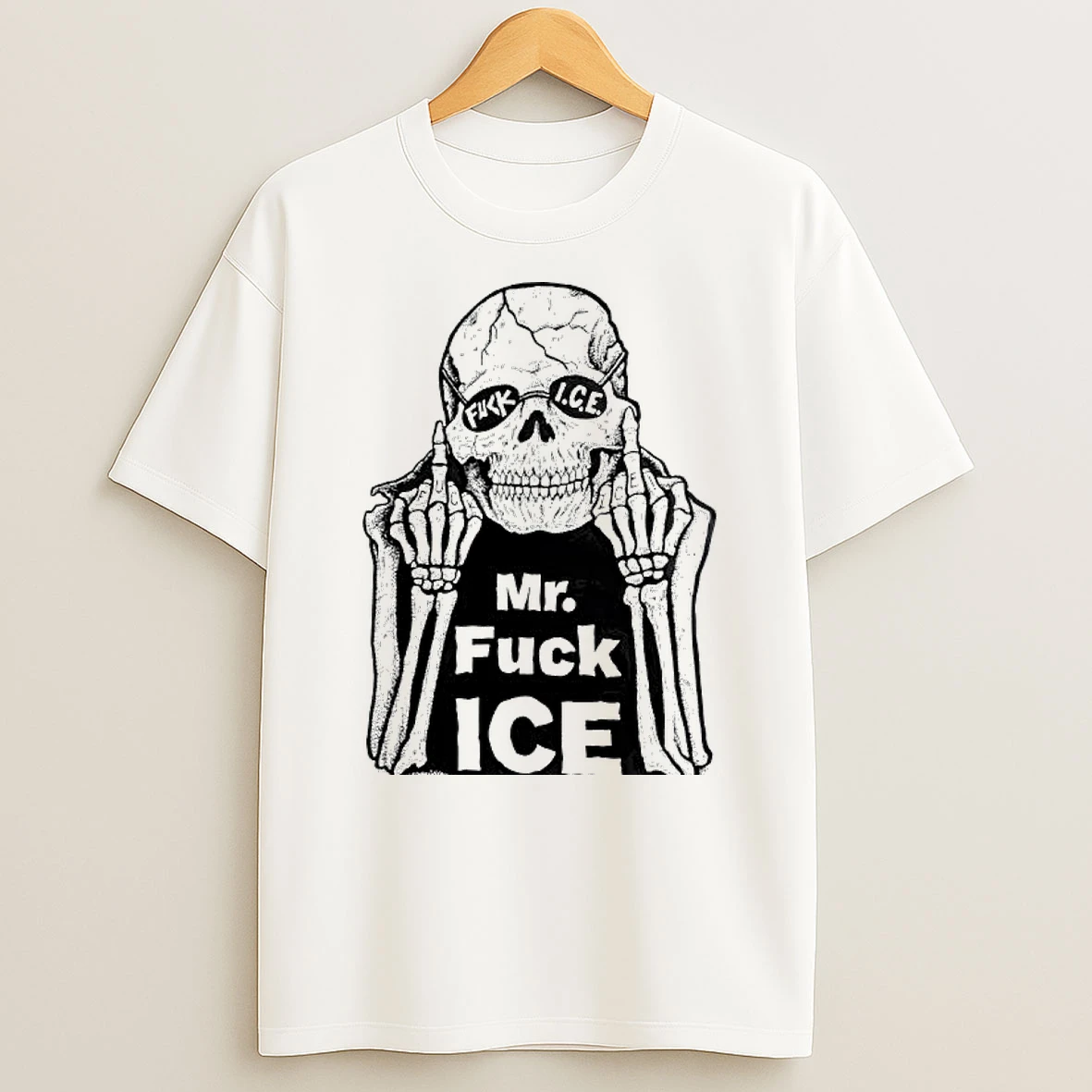 Mr Fuck I C E Skeleton Graphic T Shirt
