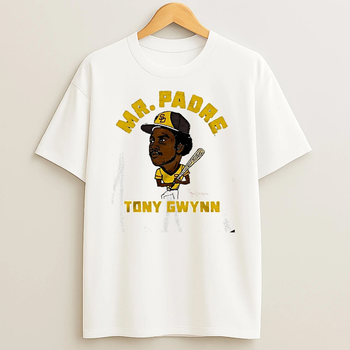 Mr Padre Tony Gwynn Superstar Caricature Signature T Shirt