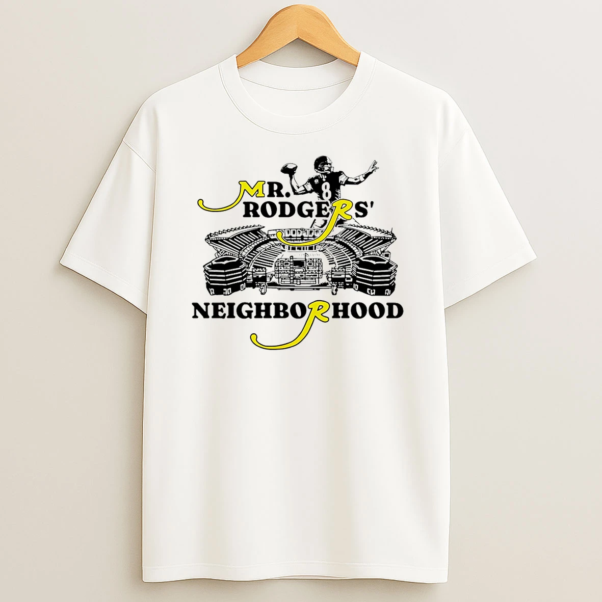 Mr Rodgers Neighborhood Pittsburgh Football T Shirt