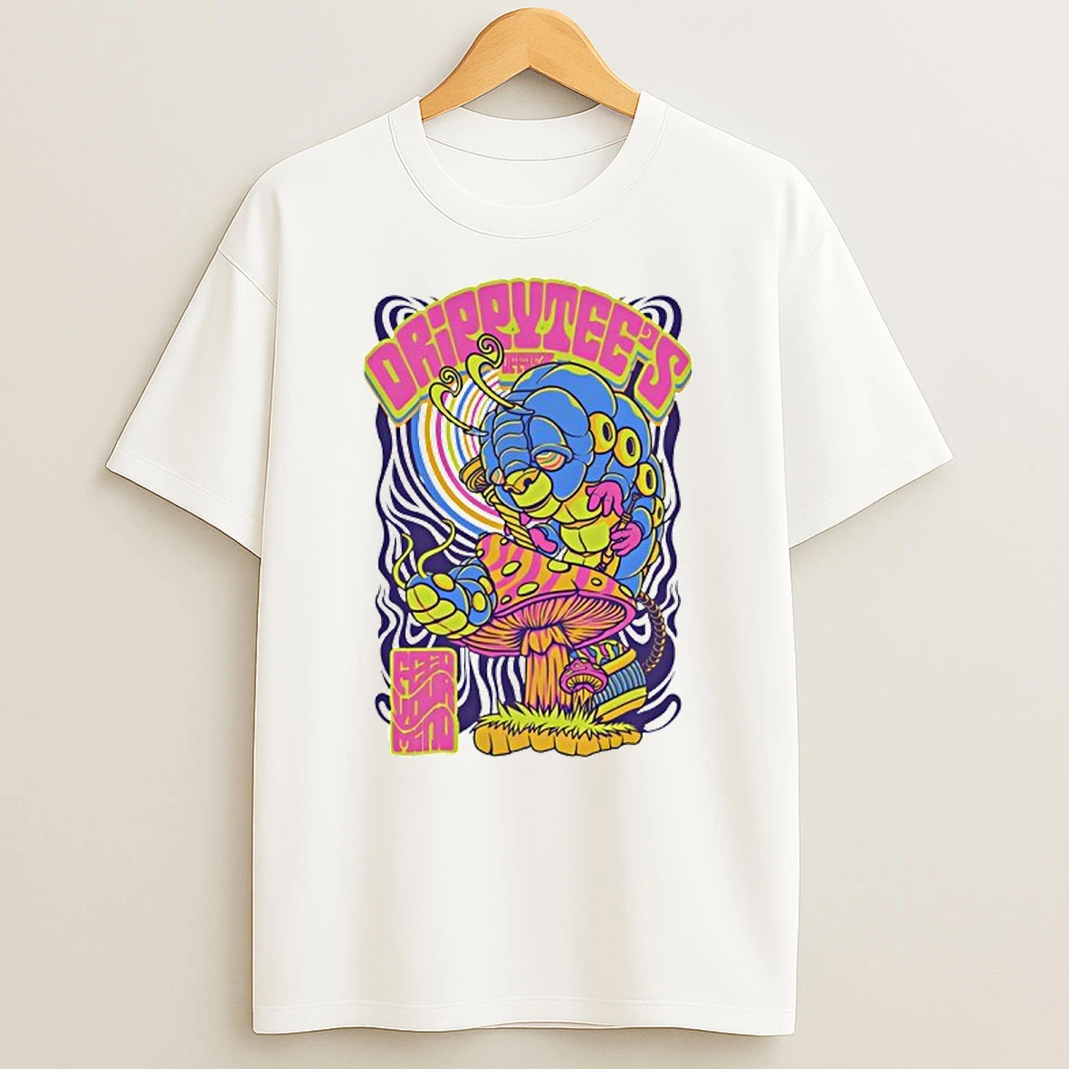 Mushroom And Worm Absolem Feed Your Mind T Shirt