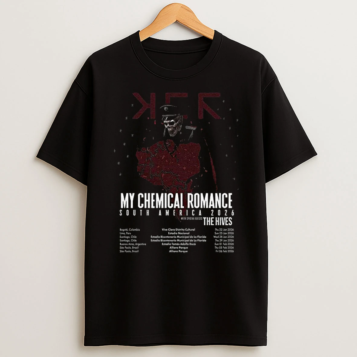 My Chemical Romance In South America 2026 T Shirt