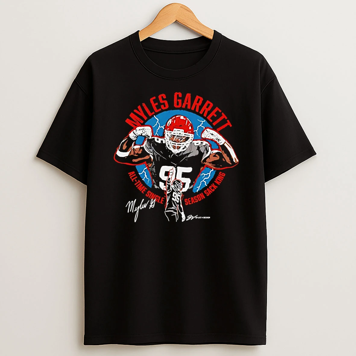 Myles Garrett Cleveland Browns All Time Sack King 2026 T Shirt