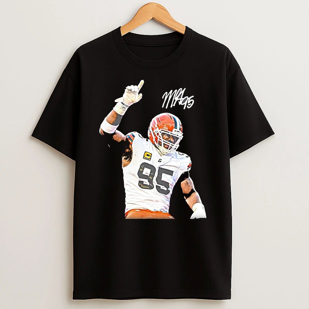 Myles Garrett Cleveland Browns Nfl Football Signature T Shirt