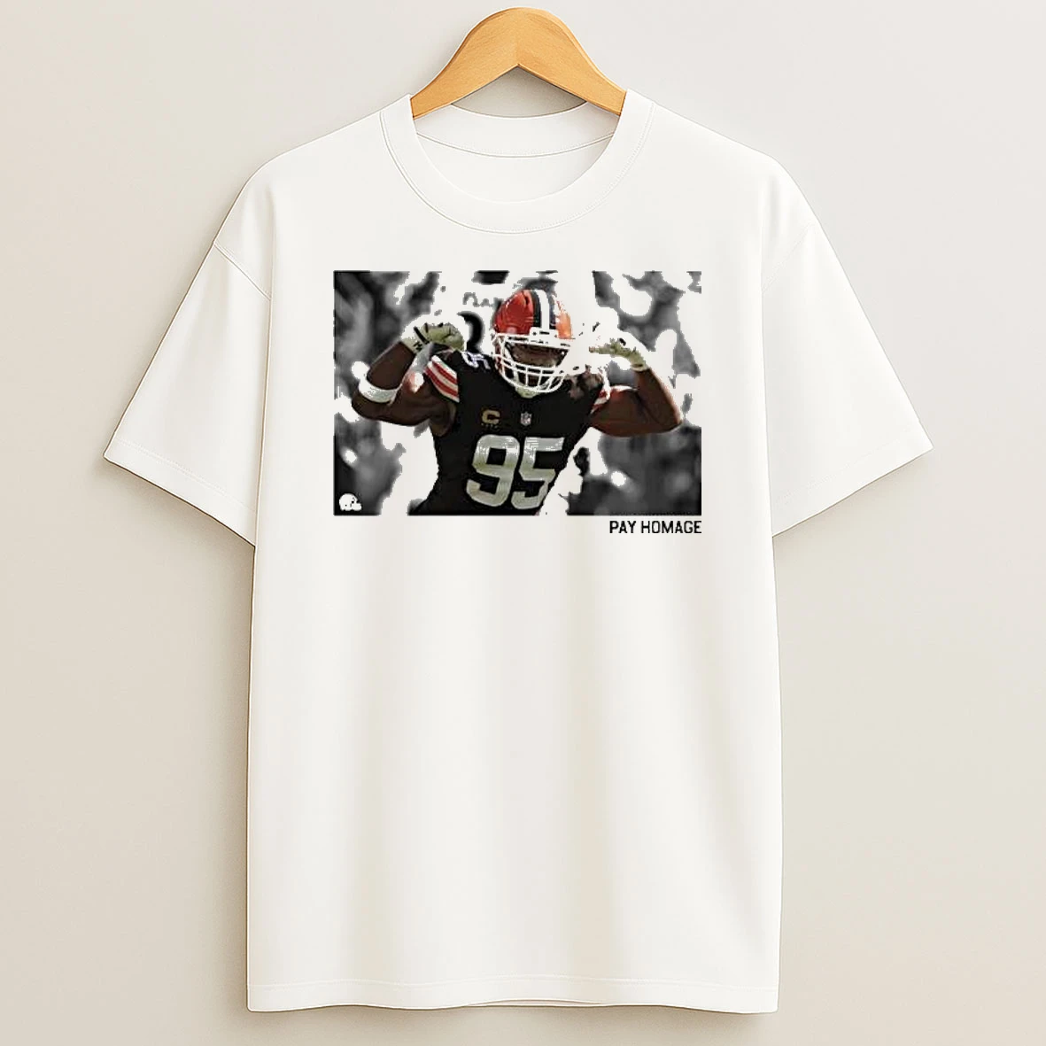 Myles Garrett Cleveland Browns Player Graphic Tri Blend T Shirt