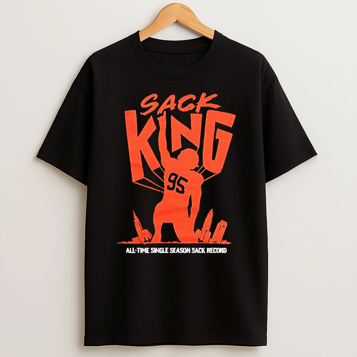 Myles Garrett Cleveland Browns Sack King All Time Single Season Sack Record T Shirt