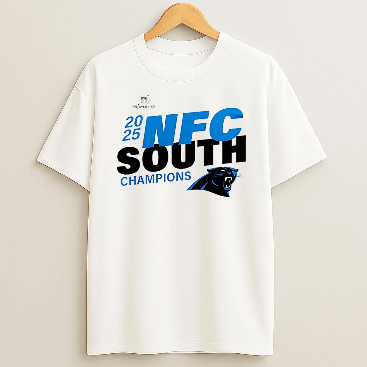 Nfc South Division Champions 2025 Carolina Panthers Logo T Shirt