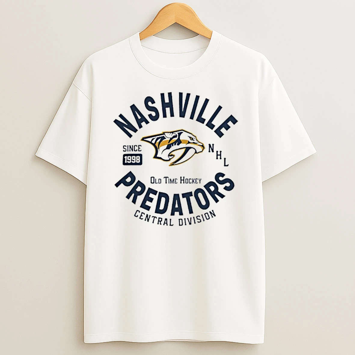 Nashville Predators Old Time Hockey Nhl Since 1998 Centrak Division T Shirt