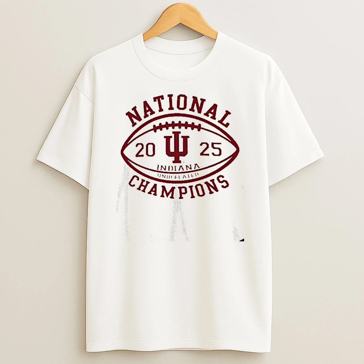 National Champions 2025 Indiana Hoosiers Undefeated College Football Playoff T Shirt