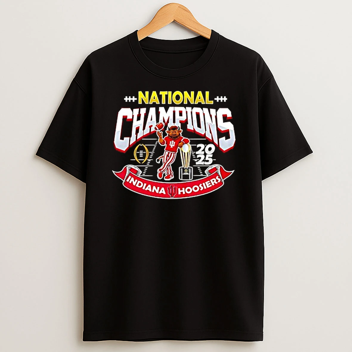 National Champions Indiana Hoosiers 2025 College Football Playoff Mascot T Shirt