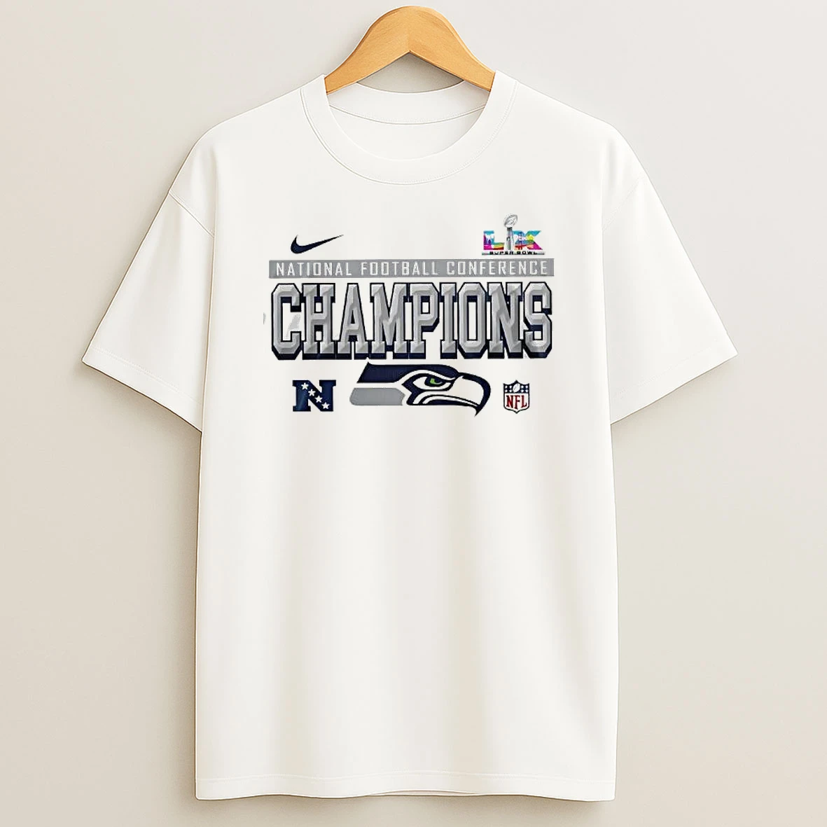 National Football Conference Champions Seahawks Super Bowl Nfl Team Logo T Shirt