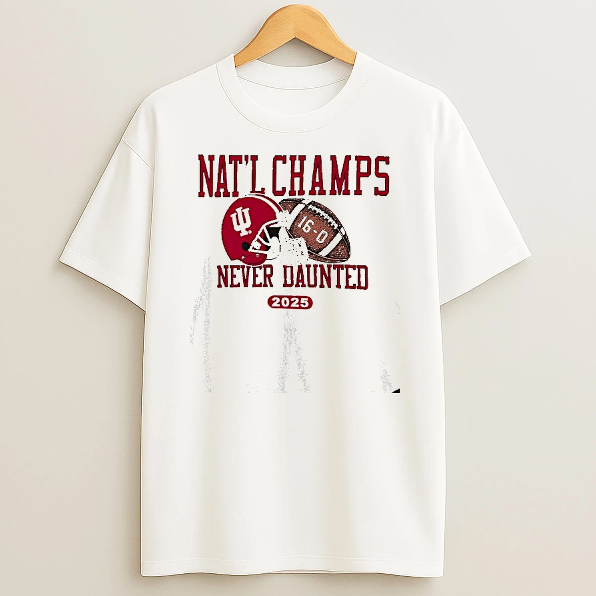 Natl Champs Indiana Hoosiers 2025 Cfp Never Daunted Ball Helmet T Shirt