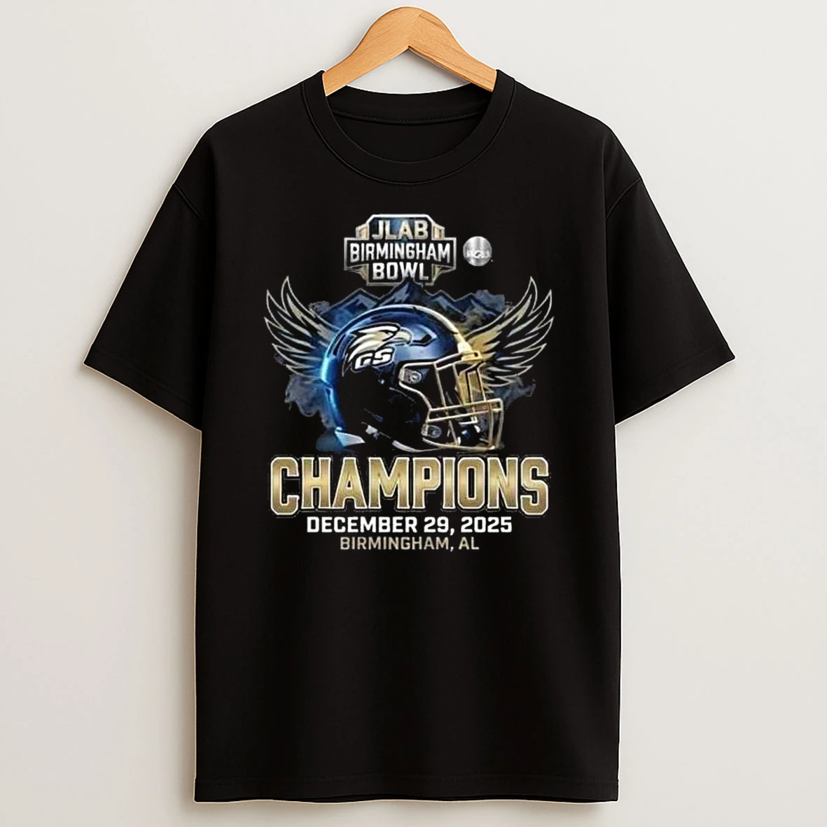 Ncaa 2025 Jlab Birmingham Bowl Georgia Southern Eagles Champions December 29 2025 Protective Stadium Birmingham Alabama College Football T Shirt