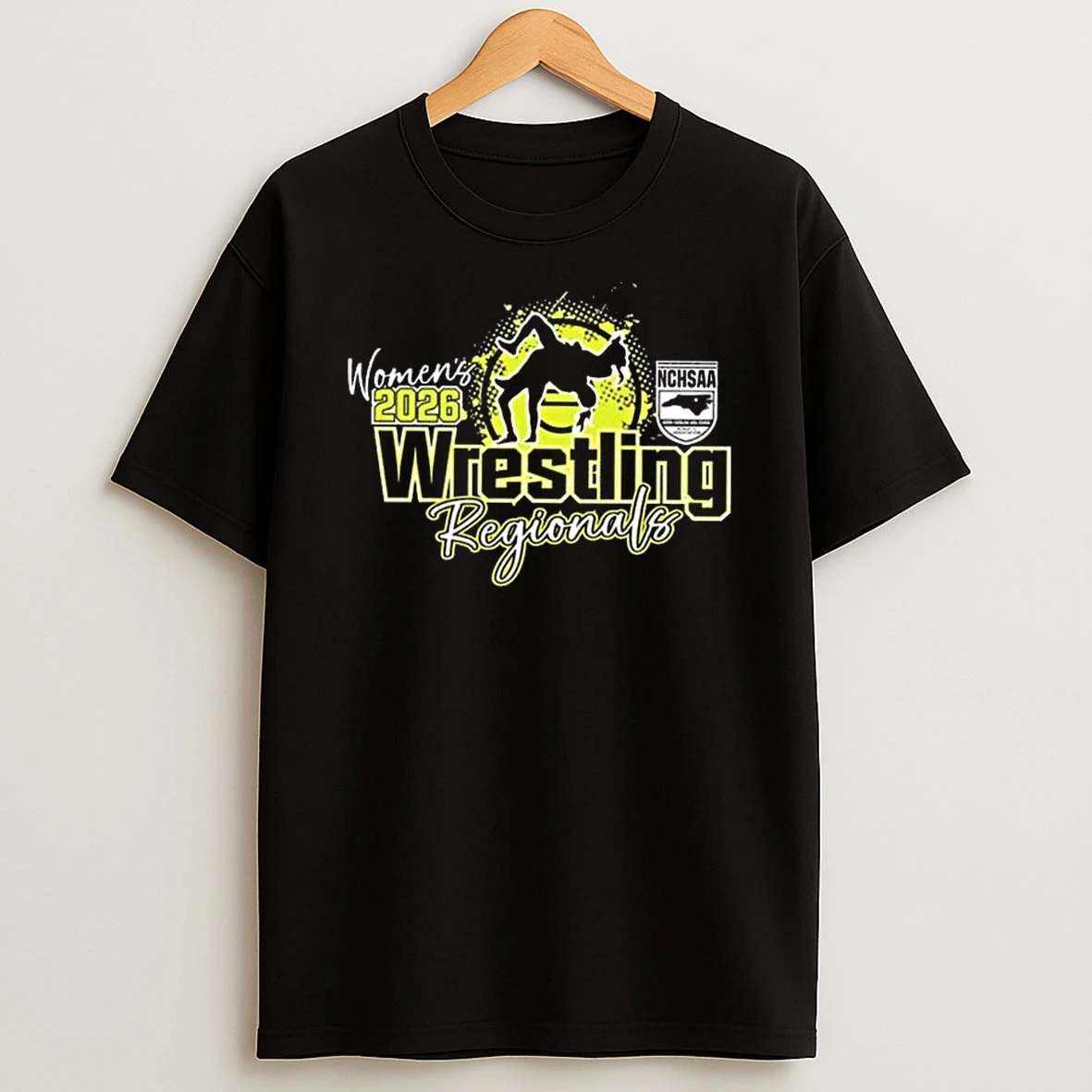 Nchsaa Wrestling Women Regionals Championships 2026 Logo T Shirt