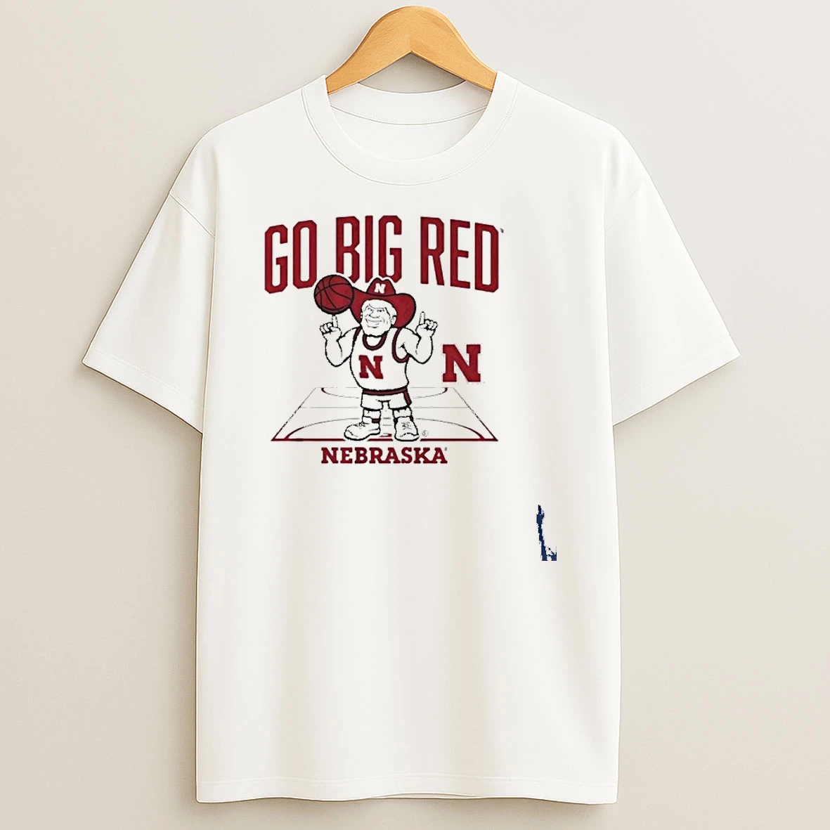 Nebraska Basketball Herbie Mascot T Shirt
