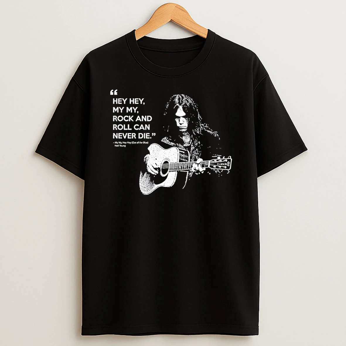 Neil Young Hey Hey My My Rock And Roll Can Never Die Vintage T Shirt