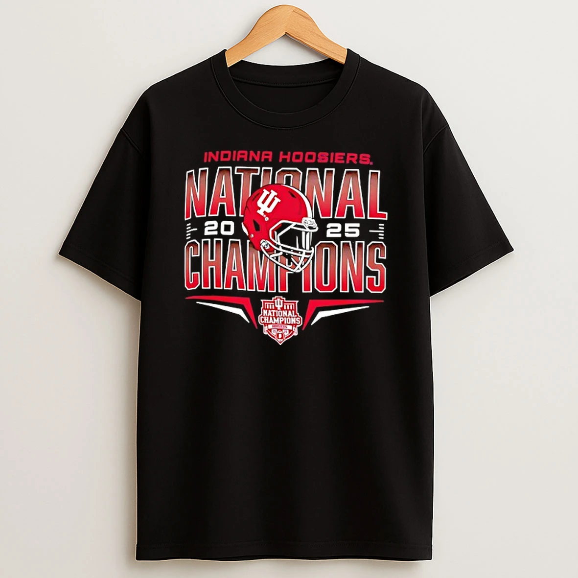 Never Daunted National Champs Indiana Hoosiers 2025 College Football Helmet T Shirt