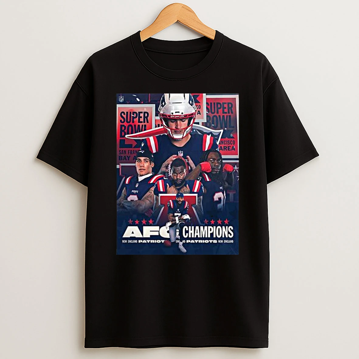 New England Patriots 2025 2026 Nfl Afc Champions For The 12th Time In Franchise History T Shirt