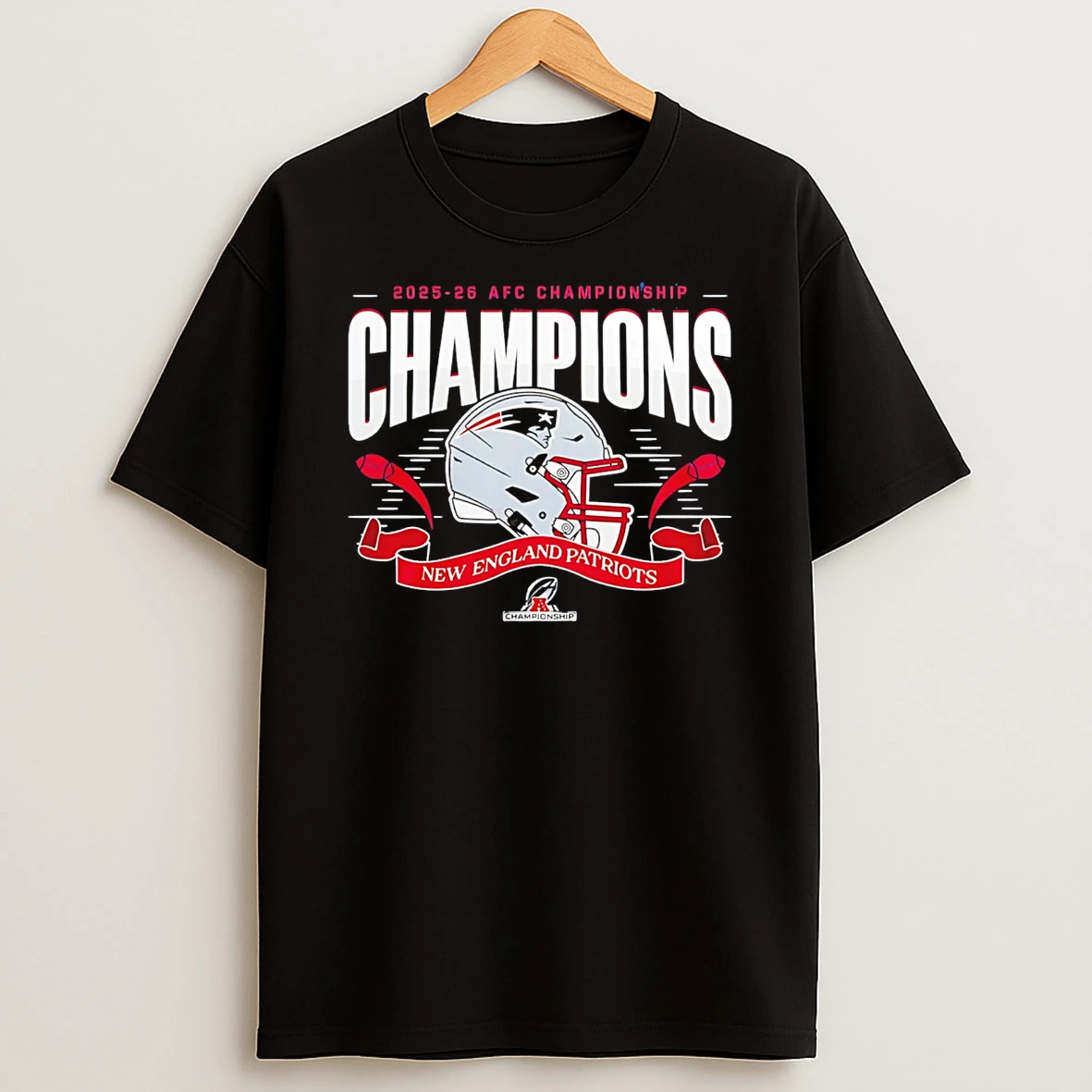 New England Patriots 2025 26 Afc Championship Champions T Shirt